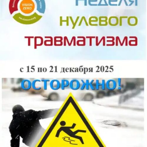 Неделя нулевого травматизма: «Гололедные травмы — предотвратить падение».